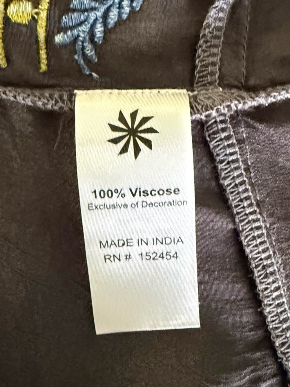 Karen Seo Boho Embroidered Peasant Top with Multicolor Floral XL - Picture 8 of 8